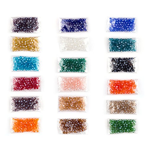 Lot 1800pcs Glass Bicone Beads - LONGWIN Wholesale 4mm Bicone Shap...