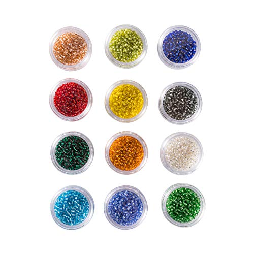 Muticolor 2mm Glass Seed Beads - LONGWIN Approx. 9600pcs Multicolo...