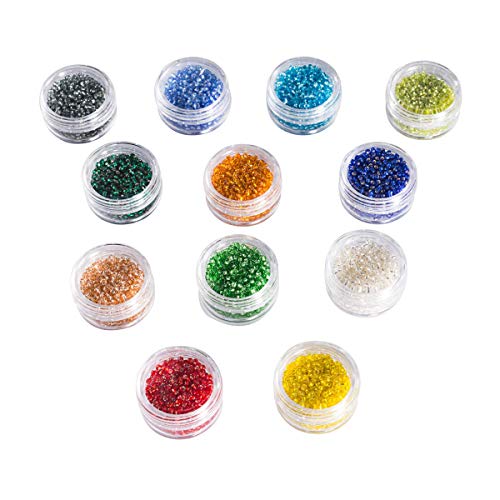 Muticolor 2mm Glass Seed Beads - LONGWIN Approx. 9600pcs Multicolo...
