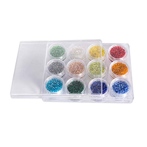 Muticolor 2mm Glass Seed Beads - LONGWIN Approx. 9600pcs Multicolo...