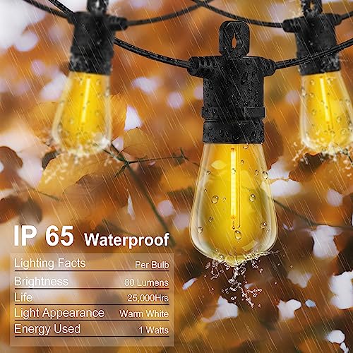 Outdoor Solar String Lights, 50 FT Solar Powered LED String Outdoo...