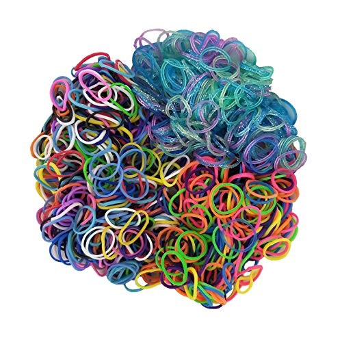 1,252 Pcs Rubber Bands Set Includes: 4 Loom Bands Bags. 300 Bands,...