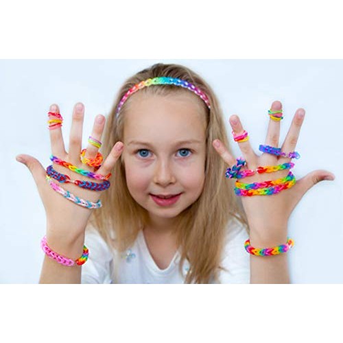 1,252 Pcs Rubber Bands Set Includes: 4 Loom Bands Bags. 300 Bands,...