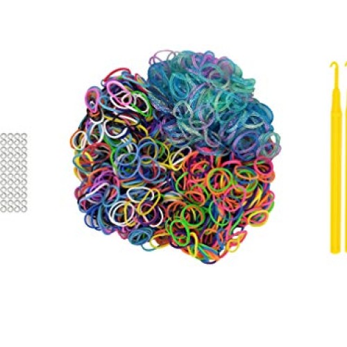 1,252 Pcs Rubber Bands Set Includes: 4 Loom Bands Bags. 300 Bands,...