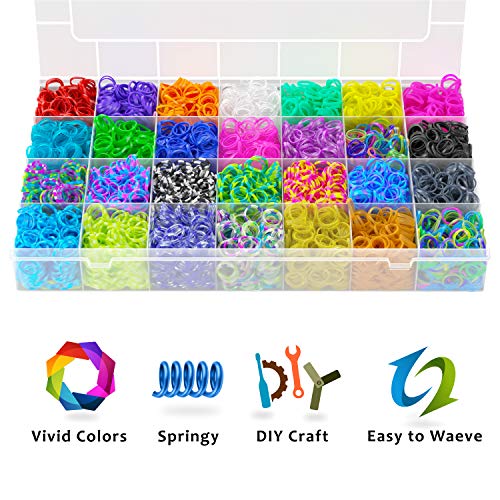 Loom Bands – HUGE Premium Rubber Band Bracelet Refill Kit - 11000 ...