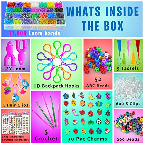 Loom Bands – HUGE Premium Rubber Band Bracelet Refill Kit - 11000 ...