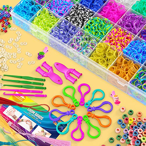 Loom Bands – HUGE Premium Rubber Band Bracelet Refill Kit - 11000 ...