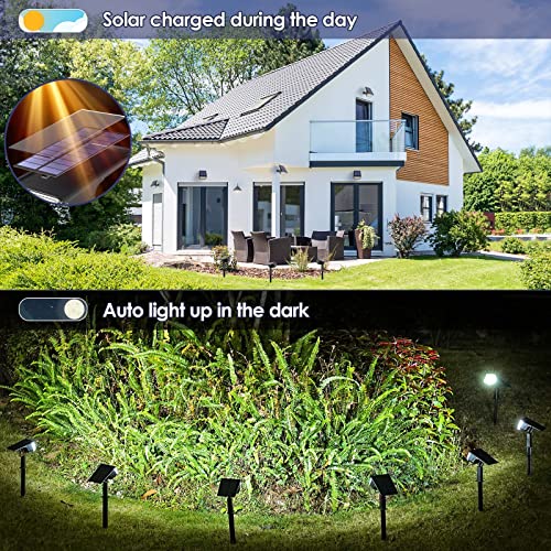 LOONHIM Solar Spot Lights Outdoor Garden IP65 Waterproof, 45 LEDs ...