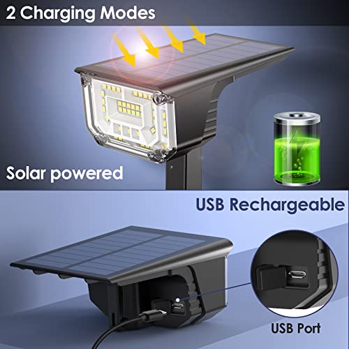 LOONHIM Solar Spot Lights Outdoor Garden IP65 Waterproof, 45 LEDs ...