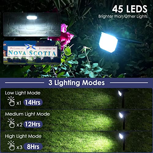 LOONHIM Solar Spot Lights Outdoor Garden IP65 Waterproof, 45 LEDs ...