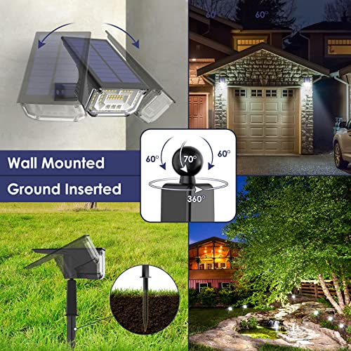 LOONHIM Solar Spot Lights Outdoor Garden IP65 Waterproof, 45 LEDs ...