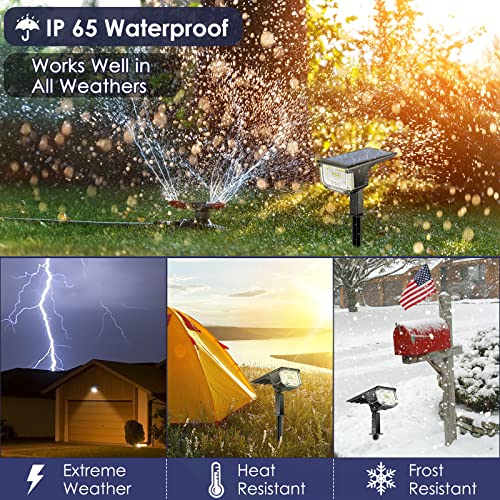 LOONHIM Solar Spot Lights Outdoor Garden IP65 Waterproof, 45 LEDs ...