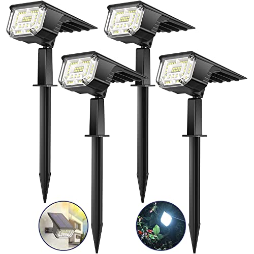 LOONHIM Solar Spot Lights Outdoor Garden IP65 Waterproof, 45 LEDs ...