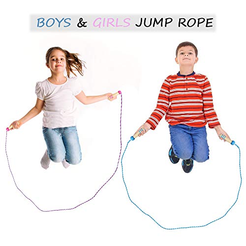 Lorvain Jump Rope for Kids, 2 Pcs Boys & Girls Skipping Ropes Wood...