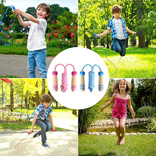 Lorvain Jump Rope for Kids, 2 Pcs Boys & Girls Skipping Ropes Wood...