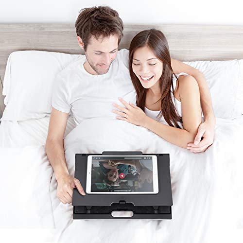 LORYERGO Lap Desk - 6 Adjustable Angles Laptop Stand with Detachab...