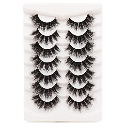 Losha False Lashes Super Fluffy Faux Mink Eyelashes Dramatic Long ...