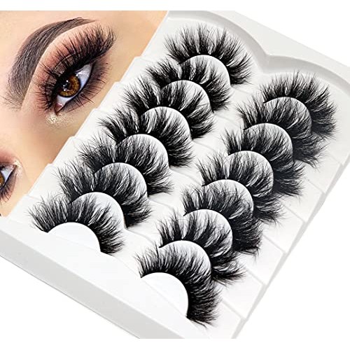 Losha False Lashes Super Fluffy Faux Mink Eyelashes Dramatic Long ...