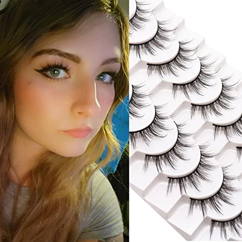 Losha Manga Lashes Fluffy Faux Mink Lashes Natural Look 10 Pairs A...