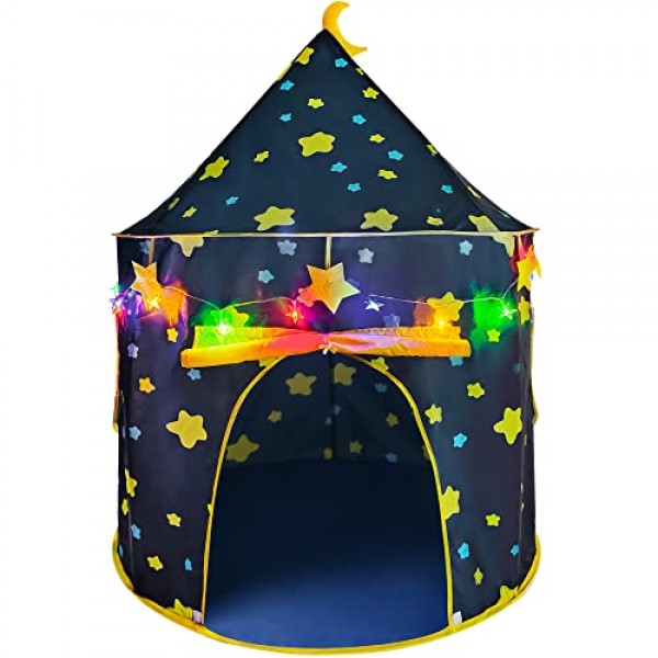 LotFancy Play Tent for Boys, with Star Lights and Storage Carrying...