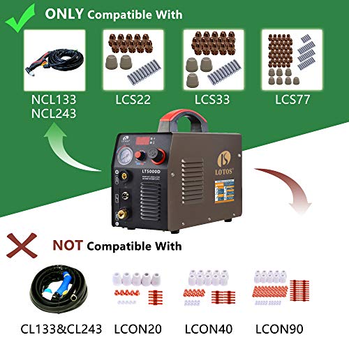 LOTOS LT5000D 50A Air Inverter Plasma Cutter Dual Voltage 110/220V...