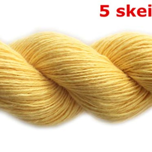 5 Skeins Lotus Yarns Mink & Cashmere Blend Knitting Yarn Skein Sof...