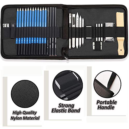 KALOUR 33 Piece Professional Drawing Sketching Pencils set,Perfect...