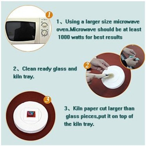 476g 10 Bags Coe90 Fusing Glass for Microwave Kiln