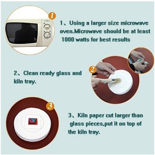 476g 10 Bags Coe90 Fusing Glass for Microwave Kiln