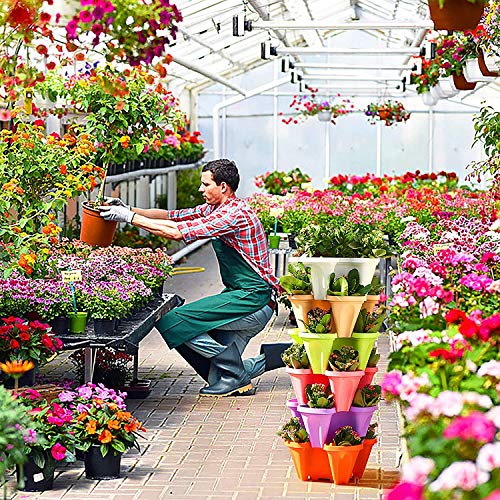2021 Upgrade Stackable Vertical Planter Set, Vegetable Melon Fruit...