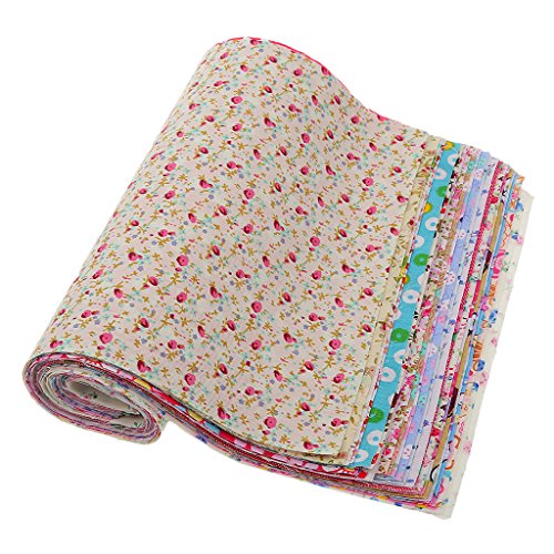 LoveinDIY 30pcs Assorted Floral Print Cotton Fabric for Dolls Bag ...