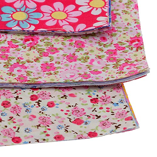 LoveinDIY 30pcs Assorted Floral Print Cotton Fabric for Dolls Bag ...