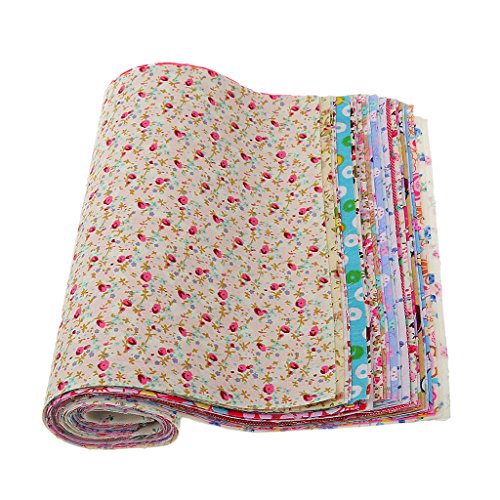 LoveinDIY 30pcs Assorted Floral Print Cotton Fabric for Dolls Bag ...
