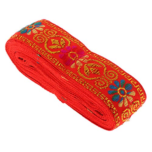 LoveinDIY 6 Rolls Jacquard Fabric Embroidery Ribbon Trim Tape for ...