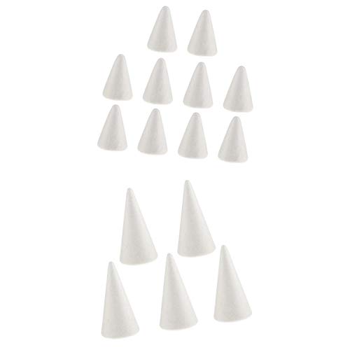 LoveinDIY Craft Foam Cones- 15-Pack Cone Polystyrene Foam Foam Blo...