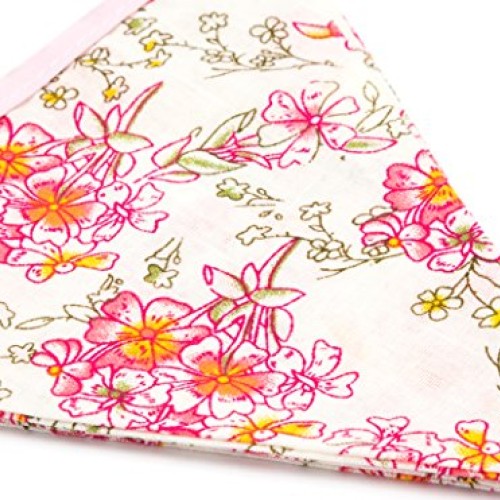 LOVENJOY Vintage Floral Fabric Cotton Bunting Pennant Banner for W...
