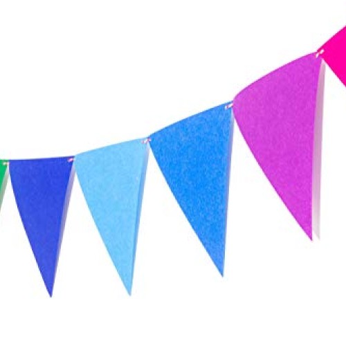 Pre-Assembled Rainbow Felt Fabric Banner Multicolor Bunting