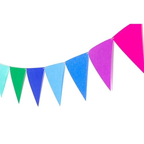 Pre-Assembled Rainbow Felt Fabric Banner Multicolor Bunting