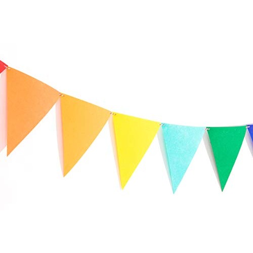 Pre-Assembled Rainbow Felt Fabric Banner Multicolor Bunting