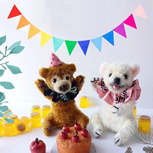 Pre-Assembled Rainbow Felt Fabric Banner Multicolor Bunting