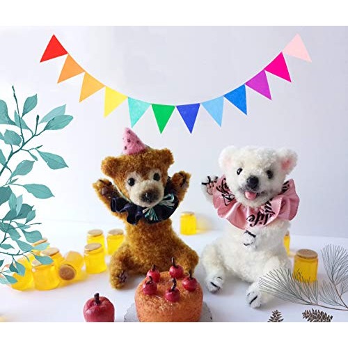 Pre-Assembled Rainbow Felt Fabric Banner Multicolor Bunting