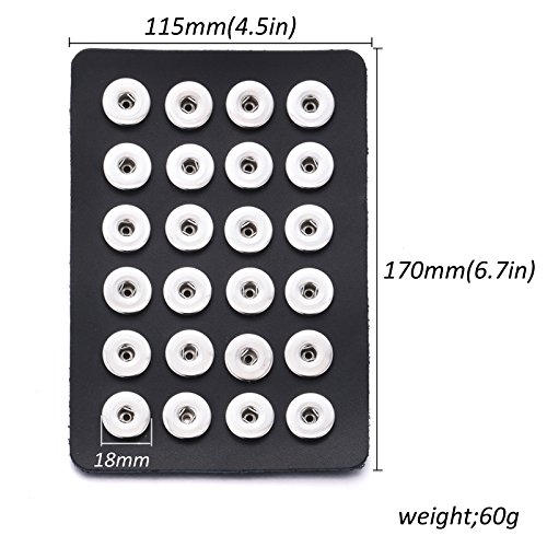LOVGLISTEN 10pcs Snap Jewelry Display Stand Pu Leather Snap Chunk ...