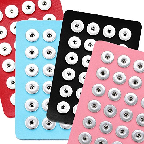 LOVGLISTEN 10pcs Snap Jewelry Display Stand Pu Leather Snap Chunk ...