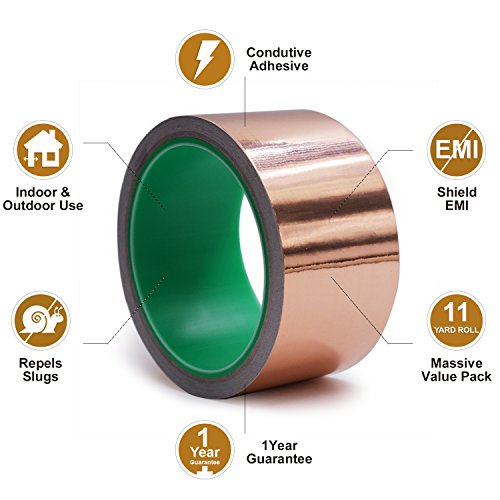 Copper Foil Tape 2inch X 33 FT with Conductive Adhesive for Guit...
