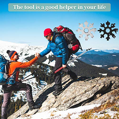 2Pcs Snowflake Multitool, 18-in-1 Stainless Steel Combination Tool...