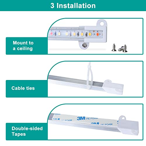 LPMZMBL LED Grow Light Strips for Indoor Plants with Auto ON/Off T...