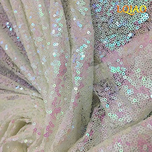 Iridescent Sewing Sequin Fabric Sequin Lace Fabric Sold By the Yar...