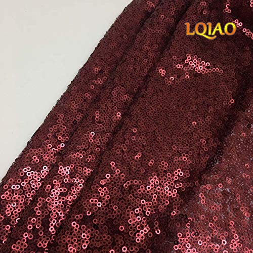 LQIAO Burdy Sequin Fabric - 1 Yard. for Sewing Costumes Sequin ...