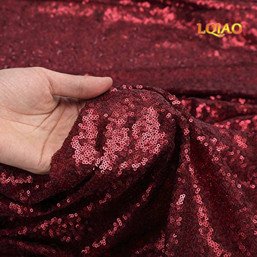 LQIAO Burdy Sequin Fabric - 1 Yard. for Sewing Costumes Sequin ...
