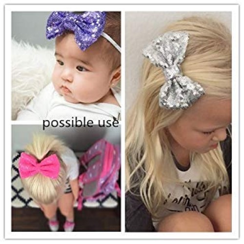 LQIAO Shimmer Champagne Gold Sequin Fabric by The Yard Two Way Str...